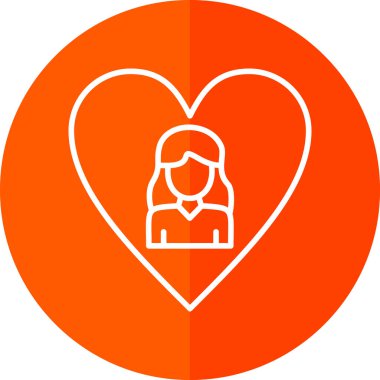 Kalp ikonu vektör illüstrasyonu