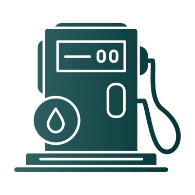 Yağ pompası ikonu. Web için yağ pompası vektör simgelerinin özet çizimi