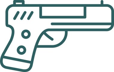 silah vektörü düz renk simgesi