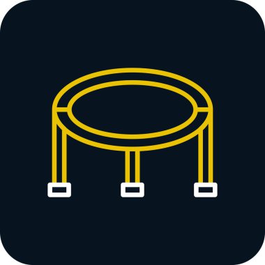 İp simgesi siyah arkaplanda izole edildi. İp. Spor malzemeleri. Ekstrem spor ve açık hava ekipmanları. Renkli taslak konsepti. vektör