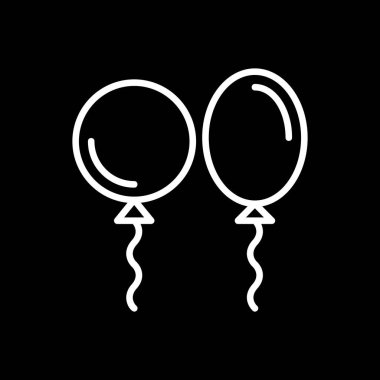 Balon simgesinin vektör illüstrasyonu 