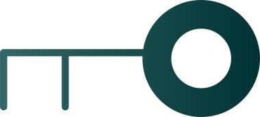 anahtar simgesi, vektör illüstrasyonu basit tasarım