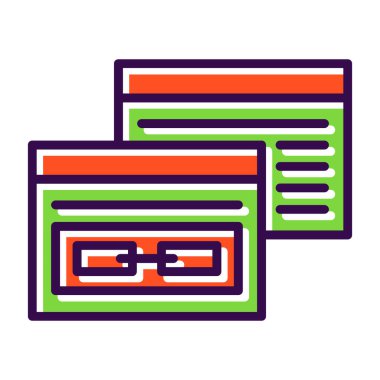 düz bağlantı vektör simgesi düz simgesi