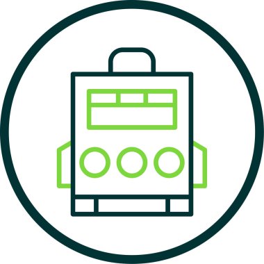 sırt çantası simgesi, grafik tasarımı, vektör illüstrasyonu 