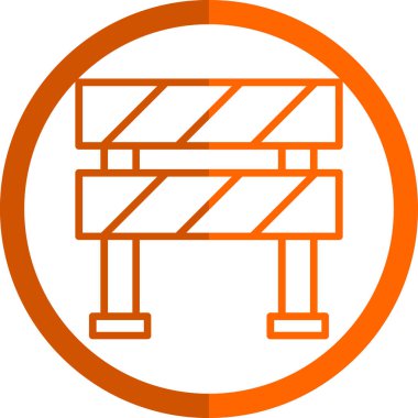 bariyer simgesi basit illüstrasyon