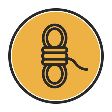 İp düz simgesinin vektör illüstrasyonu