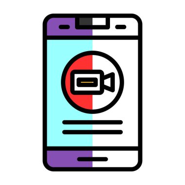 Cep telefonu simgesi, vektör illüstrasyonu