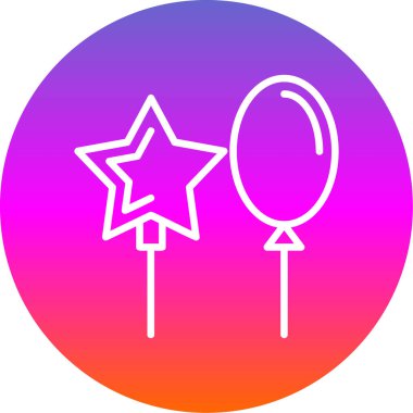 Balonlar. Web simgesi basit illüstrasyon  