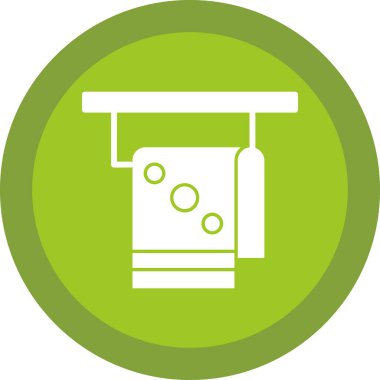 Havlu simgesi, vektör illüstrasyonu basit tasarım