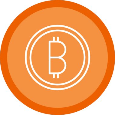 bitcoin. Web simgesi basit illüstrasyon