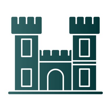 kale simgesi, vektör illüstrasyonu basit tasarım