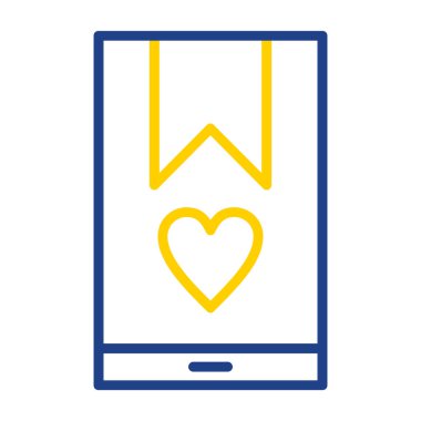 Akıllı telefonlu bir kalp. Basit tasarım