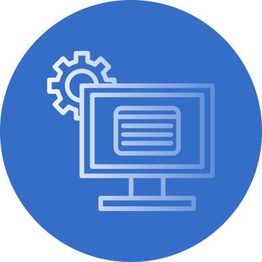 Web simgesi, teknolojinin vektör illüstrasyonu