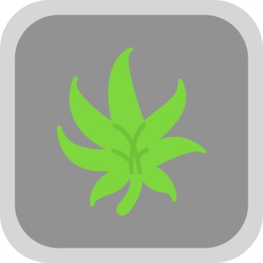 esrar yaprağı simgesi, vektör illüstrasyonu