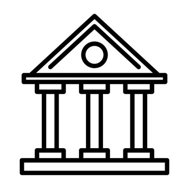 Bina. Web simgesi basit illüstrasyon