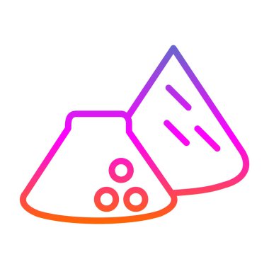 Cuberdon şeker ikonu, Belçika geleneksel tatlısı, vektör illüstrasyonu