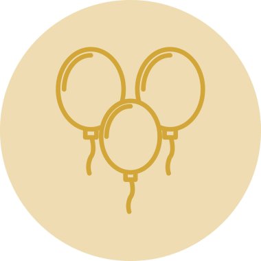 Üç balon. Web simgesi basit illüstrasyon 