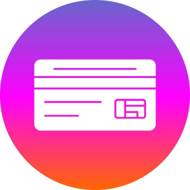 Kredi kartı simgesi, vektör illüstrasyonu