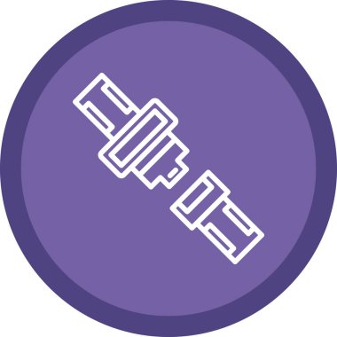 Emniyet kemeri düz simgesi, vektör illüstrasyonu 