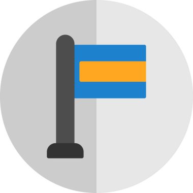 Basit bayrak vektör çizgisi simgesi 