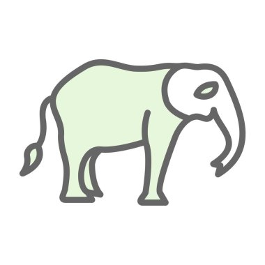 Fil simgesi, vektör illüstrasyonu basit tasarım