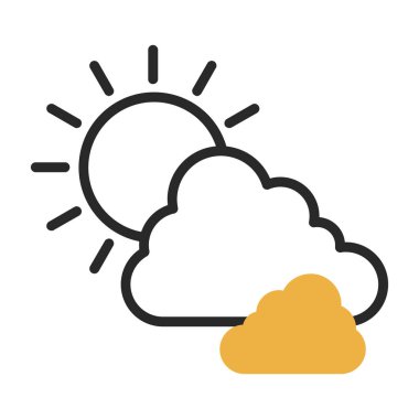 Hava durumu simgesi, vektör illüstrasyonu 