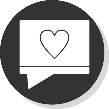 vektör illüstrasyonunda baloncuk sohbeti kalp simgesi