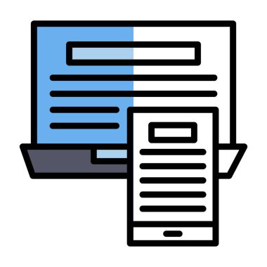 Belge. Web simgesi basit illüstrasyon