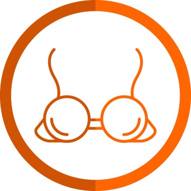 lingerine sembolü, sütyen simgesi, vektör çizimi 