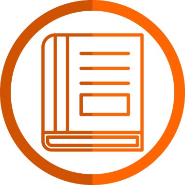 Kitap satırı simgesi, vektör çizim 