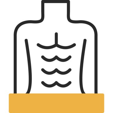 Göğüs simge vektör çizim