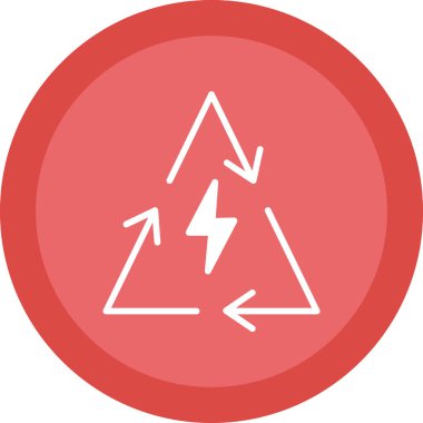 Moda tarzında izole edilmiş elektrik güç simgesi