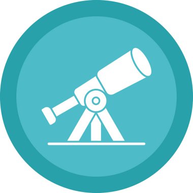 Teleskop. Web simgesi basit illüstrasyon 