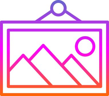 vektör illüstrasyonu, çerçeve içindeki resim simgesi 