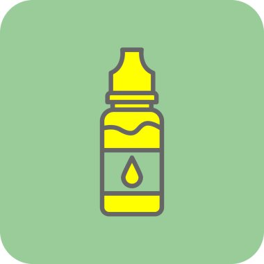 Yağ damlasının sarı çizgi simgesi