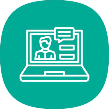 Bilgisayar. Web simgesi basit tasarım