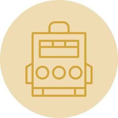 sırt çantası simgesi, grafik tasarımı, vektör illüstrasyonu 