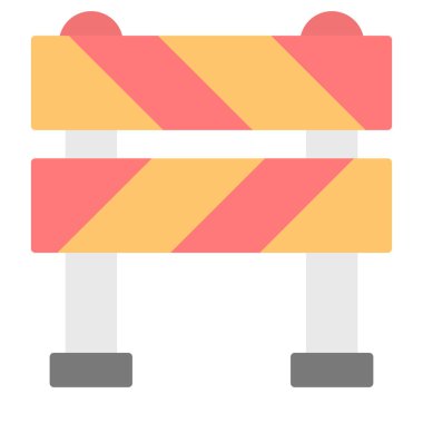 bariyer simgesi basit illüstrasyon