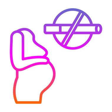 Sigara içmek yok. Web simgesi basit illüstrasyon