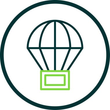 paraşüt ağ simgesi, vektör illüstrasyonu