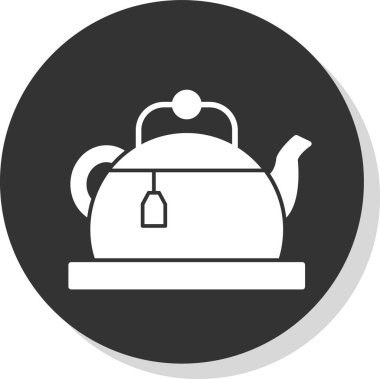 Çaydanlık ağı simgesi. Basit resimleme                           