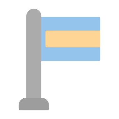 Basit bayrak vektör çizgisi simgesi 