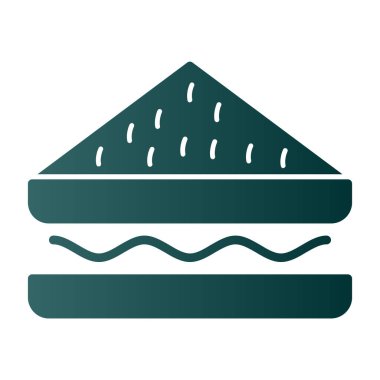 Sandviç. Web simgesi basit illüstrasyon           