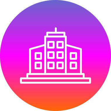 bina simgesi, basit vektör illüstrasyonu