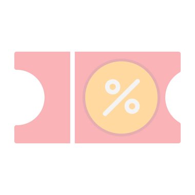 İndirim etiketi izole edilmiş düz simge tasarımı illüstrasyonu