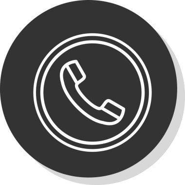 telefon ahizesi simgesi, vektör çizimi basit tasarım