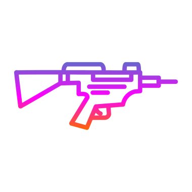 silah simgesi, vektör illüstrasyonu basit tasarım