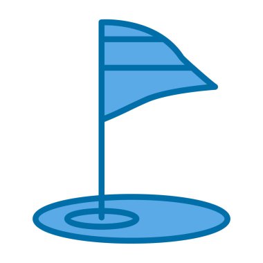 mavi bayrak simgesi, düz biçim