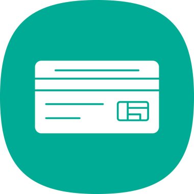 Kredi kartı simgesi, vektör illüstrasyonu