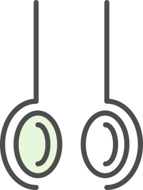 Bir karikatürün vektör çizimi ve bir kadının siyah simgesi